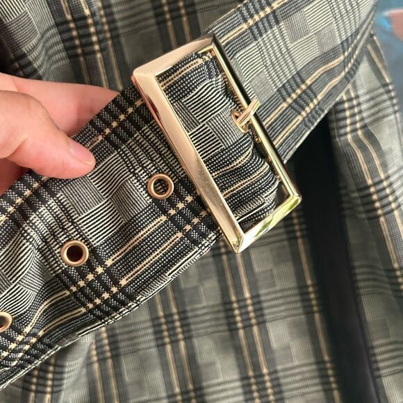 Fashion Nova Black and Tan Checkered Bodycon Dress Small - Picture 5 of 16